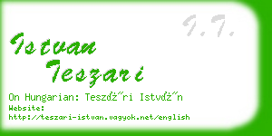 istvan teszari business card